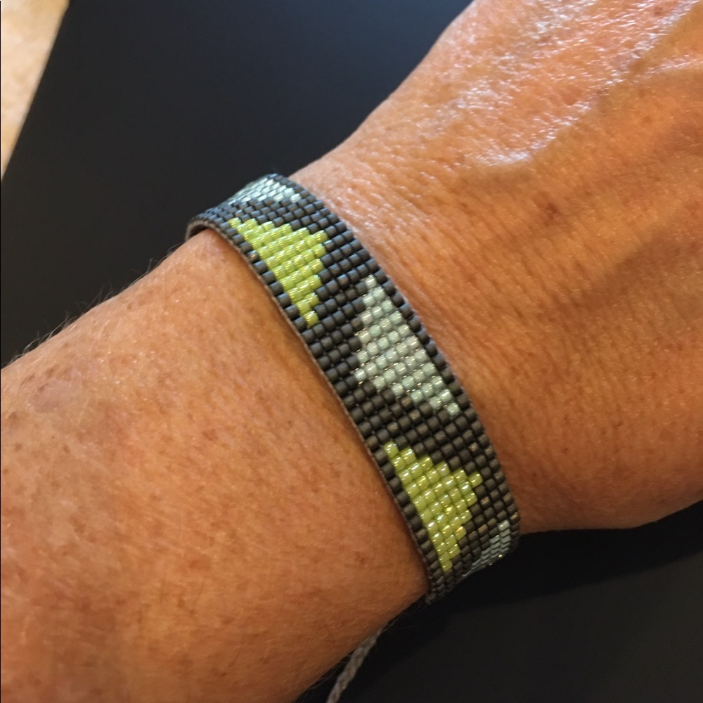 Handcrafted bead loomed bracelet